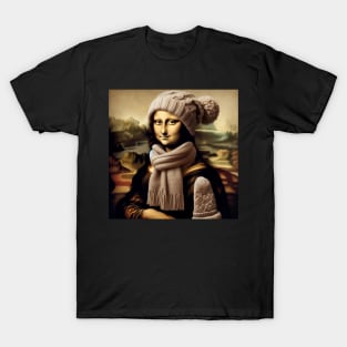 Mona Lisa Inspired - Funny Winter T-Shirt